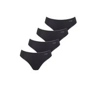 Sloggi Pure Comfort Tai Lot de 4 slips pour femme Noir Taille XL
