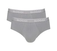 Sloggi Slip Go ABC MIDI Bipack 2 pz en coton élastique pour homme - Gris - X-Large