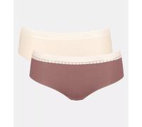 SLOGGI Slip 'GO' crème / marron, Taille L-XL