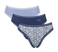 SLOGGI Slip 'Go Crush' bleu clair / bleu foncé / blanc cassé, Taille XS