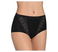 Sloggi Chic Maxi - Lot de 4 - Culotte Taille taute Femme - Très Confortable - Coton Doux et Respirant, avec Ceintures élastiques - Jolie Dentelle Florale - Disponible du 40 au 56,Noir (Black 0004),46