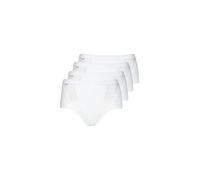 Sloggi Culotte Chic Maxi – Lot de 4, coton doux et dentelle florale – Blanc 42