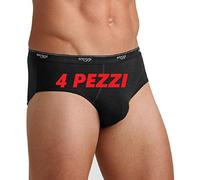 Sloggi Slip (pack de 4) Homme, Noir (Noir), M