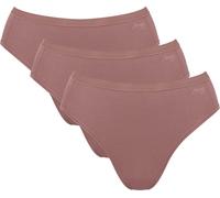 Sloggi Slips Tai pour femmes, paquet de 3 - GO Daily Coton Tai 3P, Culotte, Coton Stretch Marron XL