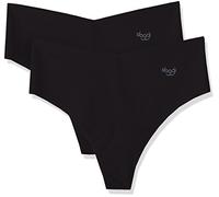 Sloggi sloggi ZERO Microfibre H Hipstring C2P Shorty Femme Noir (Noir) 40 (Taille fabricant: 000M EU/ M FR) 2lot de2