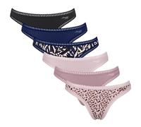 SLOGGI String beige / bleu foncé / marron / rose / noir, Taille XS