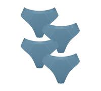 Sloggi String pour femme en coton microfibre sous-vêtements confort sans couture invisible dentelle stretch, Ever Ease String Bleu provincial, L
