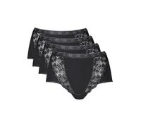 Sloggi Culotte Femme Chic Maxi – Pack de 4 – Noir – Taille 46 (EU)