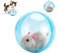 sloiaz 2026 Nouvelle Balle Interactive à roulement Automatique for Chat, Jouet électrique Mobile for Animaux de Compagnie simulé Roulant à 360 °, Jeu de Poursuite en intérieur(Blue,Mouse-A)