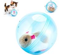 sloiaz 2026 Nouvelle Balle Interactive à roulement Automatique for Chat, Jouet électrique Mobile for Animaux de Compagnie simulé Roulant à 360 °, Jeu de Poursuite en intérieur(Blue,Mouse-B)