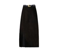 SLOKFV5 Jupe Jupe mi-Longue Fendue en Velours côtelé pour Femme, Taille Haute, Ligne A, Moulante, Longue, pour l'automne et l'hiver Plage
