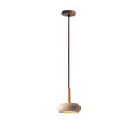 SLOKFV5 Luminaire Lampe Suspendue en travertin Jaune de Style crème, Lampe de Chevet à Suspension de Chambre à Coucher, Lampe de Chevet de Style Japonais Wabi-Sabi pour îlot de Cuisine Couloir