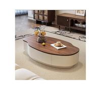 SLOKFV5 Table Basse Table Basse irrégulière en Noyer grainé, Table d'appoint Centrale, Table de Cocktail Moderne du Milieu du siècle avec tiroir for Salon, Petit Appartement Chambre