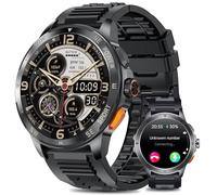 SLOKSFil 2025 Montre Connectée Homme ET/HRV/SIRI 1,43" AMOLED avec Fonction Téléphone/24H Fréquence Cardiaque SPO2/50+ Modes Sportifs/IP67Etanche /Moniteur de Sommeil/pour Android iOS (Silica)