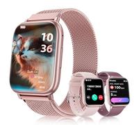 SLOKSFil Montre Connectée Femme, 1.27" TFT Con Appel Bluetooth Smart Watch Femme, 24H Fréquence Cardiaque, Sommeil, 120+ Modes Sportifs, Podomètre, IP68 Android/iOS Android (Schwarz Gold)