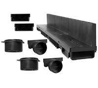 S'lon Kit caniveau à Fente | 12 m | Type 20-H (Hauteur 154 mm) [modèle XXL] | Noir (caniveaux)