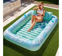 Sloosh 212x142cm Flotteur de Piscine Gonflable pour Bronzage, Flotteur de Piscine pour Adultes pour Bain de Soleil, Chaise Longue de Piscine Gonflable pour Bronzage, Flotteur pour Adultes