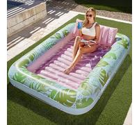 Sloosh 212x142cm Flotteur de Piscine Gonflable pour Bronzage, Flotteur de Piscine pour Adultes pour Bain de Soleil, Chaise Longue de Piscine Gonflable pour Bronzage, Flotteur pour Adultes