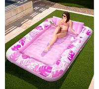 Sloosh 212x142cm Flotteur de Piscine Gonflable pour Bronzage, Flotteur de Piscine pour Adultes pour Bain de Soleil, Chaise Longue de Piscine Gonflable pour Bronzage, Flotteur pour Adultes