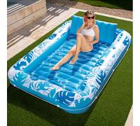 Sloosh 212x142cm Flotteur de Piscine Gonflable pour Bronzage, Flotteur de Piscine pour Adultes pour Bain de Soleil, Chaise Longue de Piscine Gonflable pour Bronzage, Flotteur pour Adultes
