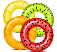 Sloosh 4 Packs de flotteurs gonflables pour Piscine, Tubes de Fruits, flotteurs pour Piscine, Jouets pour la Plage et la fête pour Les Enfants et Les Adultes