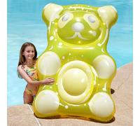 SLOOSH Flotteur de piscine gonflable en forme d'ourson en caoutchouc - 152,4 cm - Pour la piscine, le salon, la plage, les anniversaires, les fêtes - Décoration pour enfants et adultes