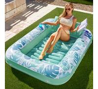 Sloosh Gonflable Chaise Longue de Piscine pour Adultes, 70" x 46"/1,78 m x 1,16 m Grande Baignoire de Bronzage Flotteurs de Piscine Lit de Bronzage Gonflable Radeau de Piscine Lounge Floatie