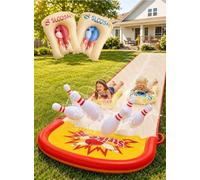 Sloosh Jeu de bowling avec toboggan à eau pour pelouse
