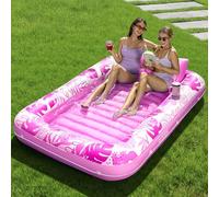 Sloosh Matelas Gonflable 178 x 116 cm pour Piscine, Bain de Soleil pour Adultes, Flotteur de Piscine, Matelas Gonflable pour Adultes, divertissements d'été, fête Aquatique (Fleur Violette)