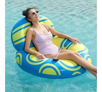 SLOOSH Piscine Gonflable Sloosh avec Grand Dossier, Chaise Flottante avec canapé pneumatique avec poignée et Porte-gobelet, Radeau Gonflable Flottant pour Piscine d'été pour Adultes