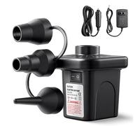 SLOOSH Pompe à air électrique pour gonflables, dégonfleur à remplissage rapide avec 3 buses, pompe à matelas gonflable portable pour lits, flotteurs de piscine, anneaux de natation, camping en plein