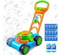 Sloosh Tondeuse à Gazon à Bulles pour Tout-Petits - Jouets pour Enfant - Machine à Bulles d'été - Jouets d'extérieur pour Enfants de 1, 2, 3, 4 Ans, Enfants d'âge préscolaire, garçons et Filles(Bleu)