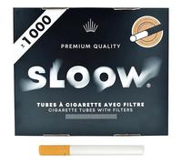 SLOOW Boîte de 1000 Tubes à Cigarettes, Préservation des Saveurs, Filtration et Tirage Optimaux, Fabrication Européenne, Qualité Premium, Compatibles Toutes Machines à Tuber, 41682017