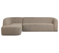 SLOPING - Canapé d'angle gauche en tissu naturel L274 Beige
