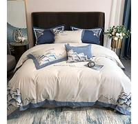 SLOPSS Automne Hiver en Australien brossé Quatre Parties Broidered Coton Couette Couvercle Lin Taille: (Couleur 7 2m)