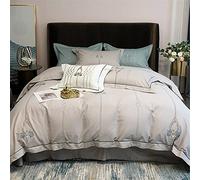 SLOPSS Automne Hiver en Australien brossé Quatre Parties Broidered Coton Couette Couvercle Lin Taille: (Couleur 1,8 m)