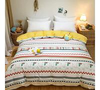 SLOPSS Bed Sheet Set 100% Cotton Duvet Printing Quilt Single Double Queen King Comforter Bedding Cover- Jiang nan_200x200cm (Zhi YU XI 220x240cm)