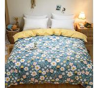 SLOPSS Bed Sheet Set 100% Cotton Duvet Printing Quilt Single Double Queen King Comforter Bedding Cover- Jiang nan_200x200cm (Men Huan Hua Kai 200x230cm)