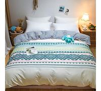 SLOPSS Bed Sheet Set 100% Cotton Duvet Printing Quilt Single Double Queen King Comforter Bedding Cover- Jiang nan_200x200cm (Yi Lian You Men 200x230cm)