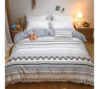 SLOPSS Bed Sheet Set 100% Cotton Duvet Printing Quilt Single Double Queen King Comforter Bedding Cover- Jiang nan_200x200cm (Fu Gu Bo Wen 200x230cm)