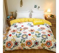 SLOPSS Bed Sheet Set 100% Cotton Duvet Printing Quilt Single Double Queen King Comforter Bedding Cover- Jiang nan_200x200cm (Jia Li Si 200x230cm)