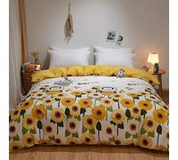 SLOPSS Bed Sheet Set 100% Cotton Duvet Printing Quilt Single Double Queen King Comforter Bedding Cover- Jiang nan_200x200cm (Xiang Ri Kui NV Hai 220x240cm)