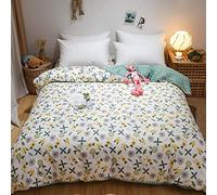 SLOPSS Bed Sheet Set 100% Cotton Duvet Printing Quilt Single Double Queen King Comforter Bedding Cover- Jiang nan_200x200cm (LV Ye Shen Qin 200x230cm)