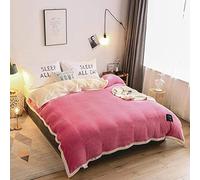 SLOPSS Bedding 4 Piece Bed Sheet Set Thickening Warm Duvet Solid Color Flannel/Velvet Winter Double Twin Full Queen King Size Quilt Cover- LAN_150x200cm (Mei Hon 150x200cm 1pcs)