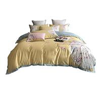 SLOPSS de Style Chinois Pure Quatre Classic Fleur Broderie d'oiseau en Coton Cover Lit (Couleur: C 6-PiEECT Suit Taille: (Un Costume à pièces 1,8 m)