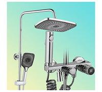 SLOPSS Douche, Douche Robinet Ensemble avec Pomme de Douche de précipitations ABS, 3 Fonctions Portables, pulvérisateur Bidet, Pirates de Baignoire à 360 °