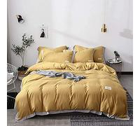 SLOPSS Duvet Set Double Quilt Cover Sets Cotton Soft Hypoallergenic Skin Friendly and Breathable (Color B Size : (A King)