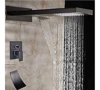 SLOPSS Ensemble de Douche de Salle de Bain Ensemble de Douche de Style Euro de Style Euro Huile Frotté en Bronze Système de Douche mélangeur de Robinet à poignée.