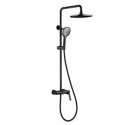 SLOPSS Ensemble de Douche utilisé pour la rénovation de la Salle de Bain, Douche exposée avec Pomme de Douche Douche à Main Multifonction, Robinet de Baignoire, Hauteur Angle réglable, Aspiration