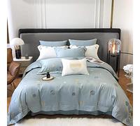 SLOPSS Ensemble LITSE 1000TC Coton égyptien Soft Couvre Couette Feuille de lit 2 taies d'oreiller (Couleur: Une Taille: Queen (Un Roi 220x240cm 4pcs)